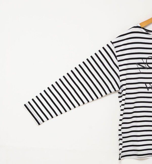 NOLLEY'S「【WEB限定】ウォッシャブルボーダープリントロンTee」|Tシャツ・カットソー|
