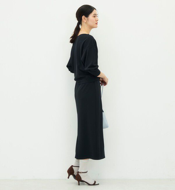 NOLLEY'S sophi「【BECシリーズ】《セットアップ対応》ウォッシャブルライトダンボールジョーゼット2WAYプルオーバー」|Tシャツ・カットソー|