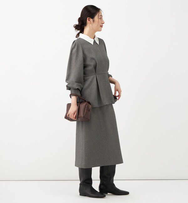 NOLLEY'S「【一部店舗＆WEB限定アイテム】《セットアップ対応》ウォッシャブルウールライクAラインスカート」|台形|