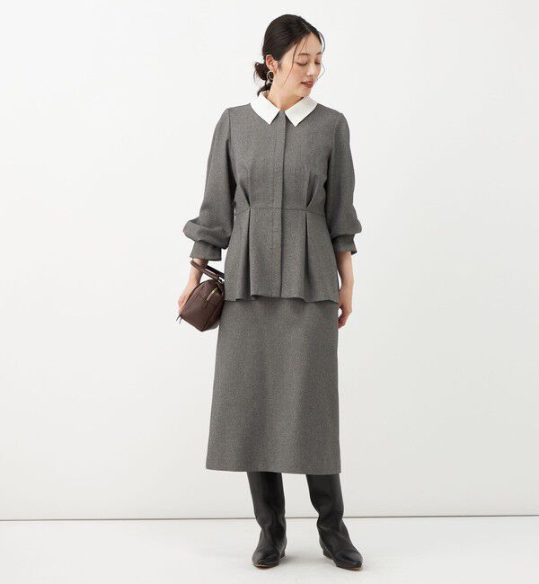 NOLLEY'S「【一部店舗＆WEB限定アイテム】《セットアップ対応》ウォッシャブルウールライクAラインスカート」|台形|