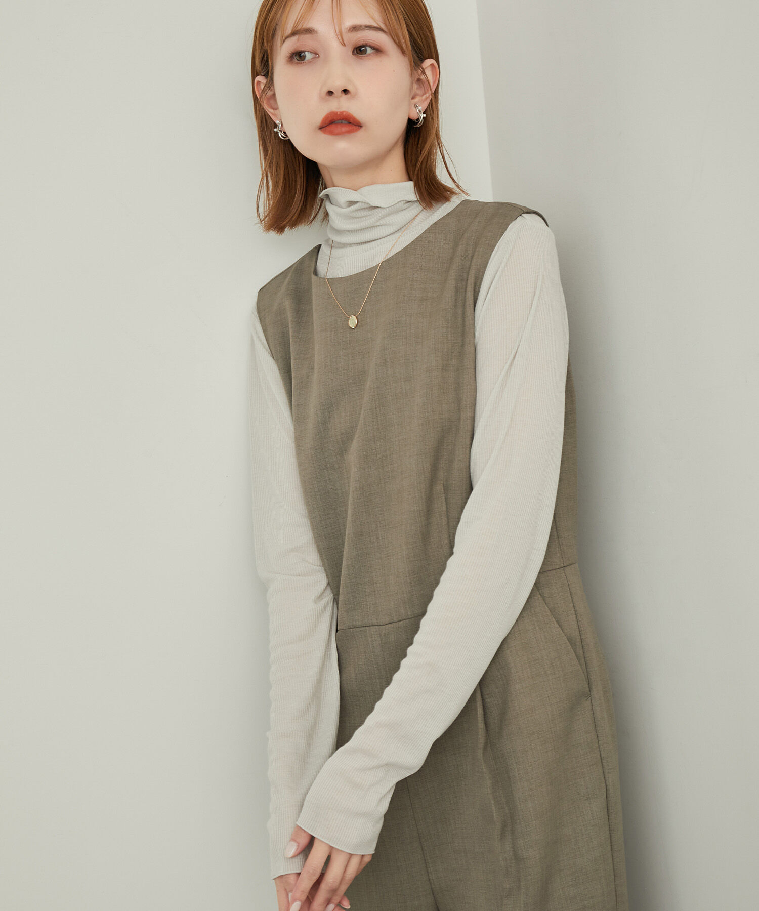 Rope&rsquo;Picnic「【WEB限定カラー: ライトグレー,イエロー】シアーカットタートル」|Tシャツ・カットソー|