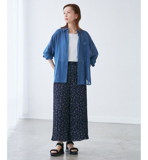 Rope&rsquo;Picnic「【接触冷感・通気性】お着軽シャツシリーズ/綿ボイルバックタックシャツ」|シャツ・ブラウス|