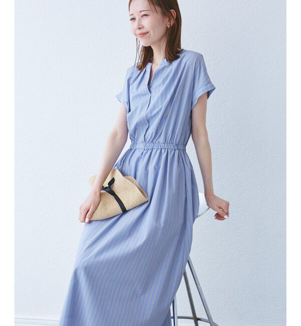Rope&rsquo;Picnic「【UVカット・接触冷感・イージーケア】スキッパーシャツワンピース」|ワンピース|