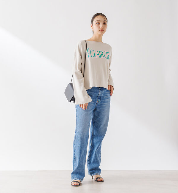 Rouge vif「ショート丈 ロゴミニ裏毛ロンT」|Tシャツ・カットソー|