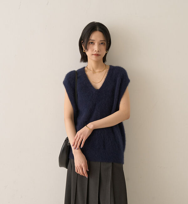 Rouge vif「フォックスウール ニットベスト」|ニット・セーター|