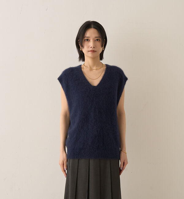 Rouge vif「フォックスウール ニットベスト」|ニット・セーター|