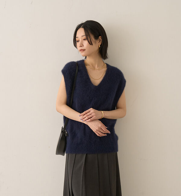 Rouge vif「フォックスウール ニットベスト」|ニット・セーター|