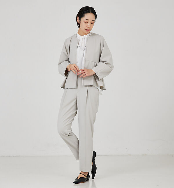 qualite「【セットアップ対応】タックテーパードパンツ」|その他|