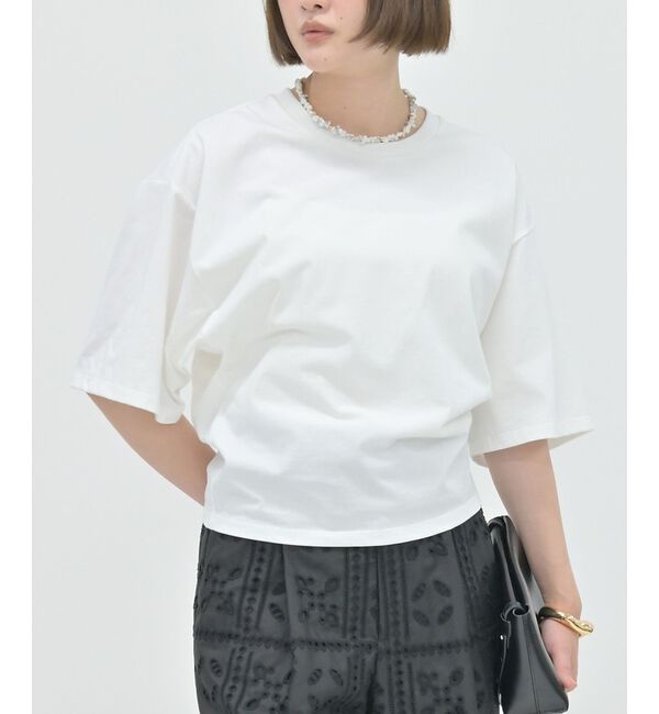 qualite「【接触冷感】プレミアム天竺ドルマンTシャツ」|Tシャツ・カットソー|オフホワイト