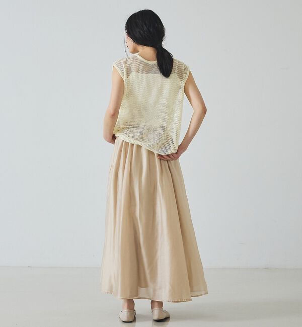 abahouse mavie「【夏のレイヤードに】メッシュニットノースリーブ」|ニット・セーター|