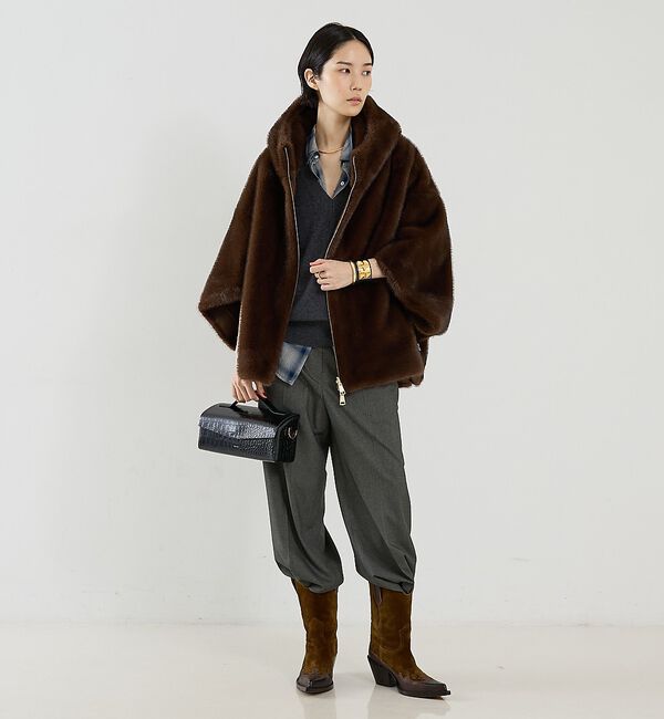 The Store by C' 「【LOU ANDREA】REVERSIBLE CAPE／リバーシブルフェイクファ」|その他|
