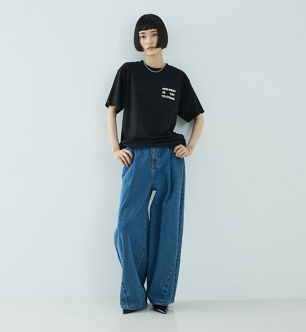 NOMINE「【ユニセックス】刺繍 ロゴ Tシャツ」|Tシャツ・カットソー|