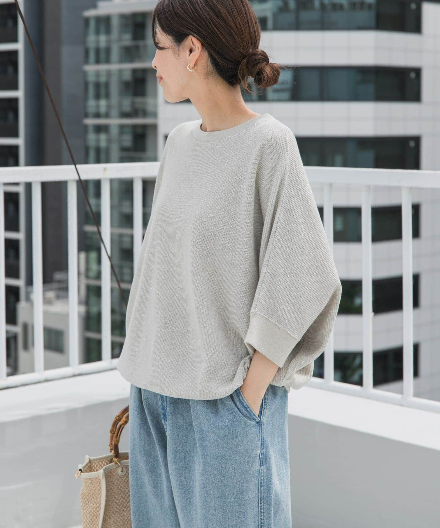 URBAN RESEARCH DOORS「タックフライスワイドTシャツ」|Tシャツ・カットソー|