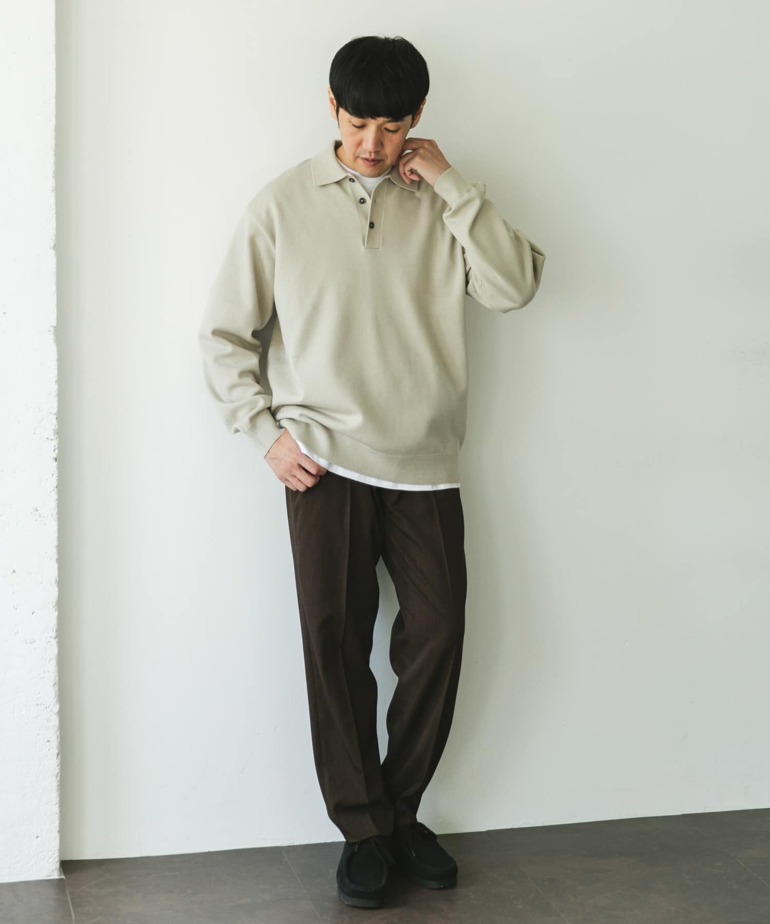 URBAN RESEARCH DOORS「『XLサイズ/WEB限定/仁村紗和さん着用』『UR TECH 200日ニット』 ポロシャツ」|ポロシャツ|