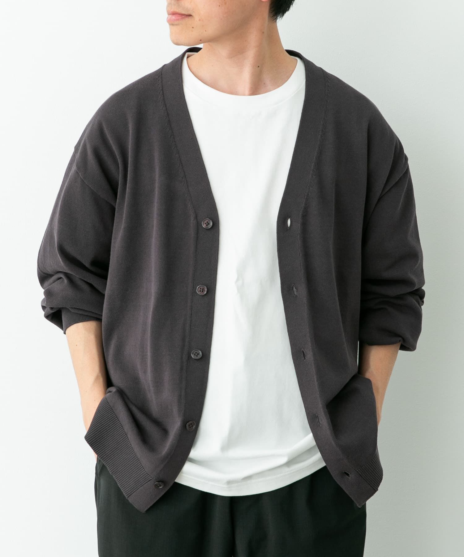 Sonny Label 「強撚コットンニットカーディガン」|カーディガン|