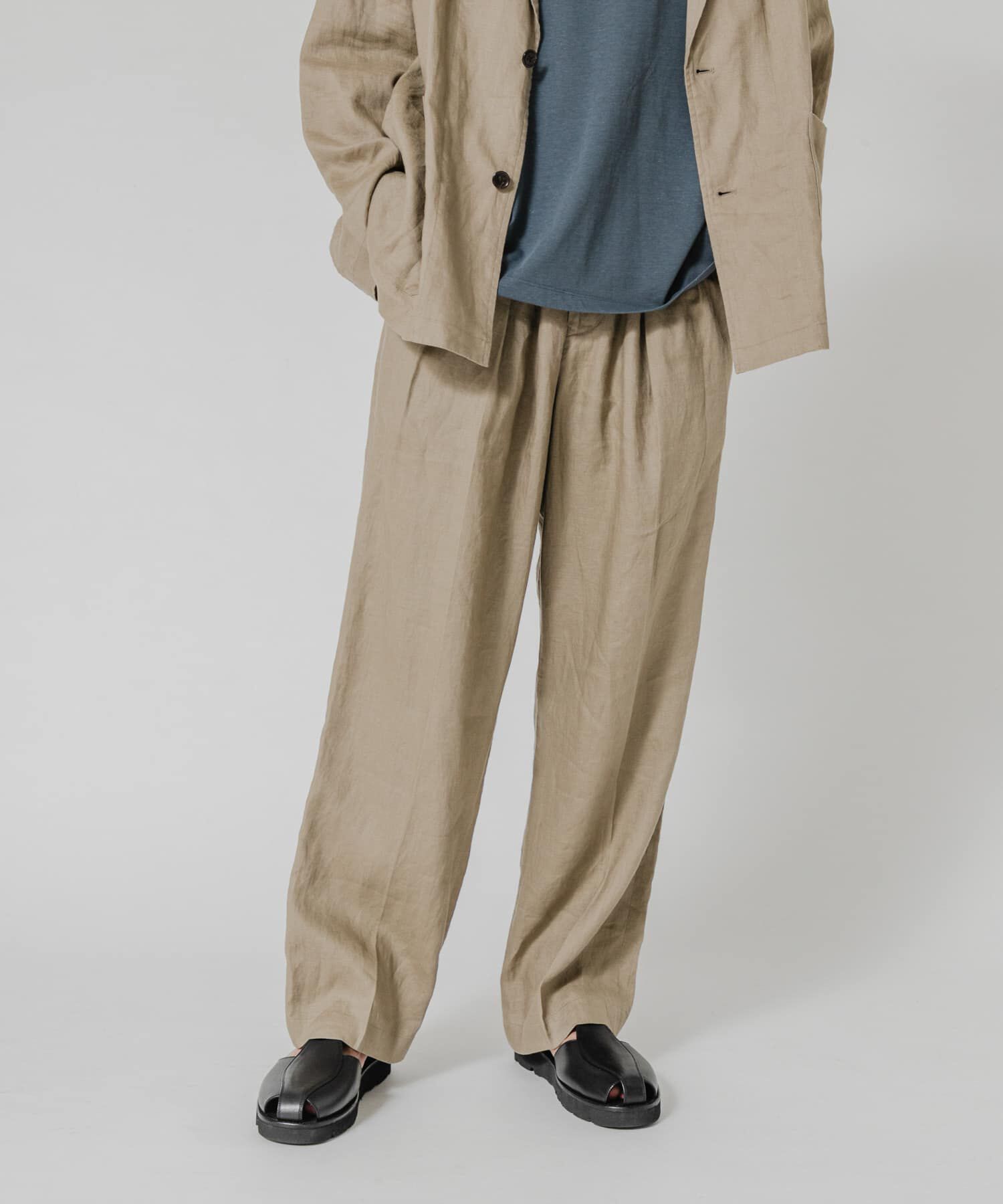 URBAN RESEARCH「LINEN WIDE EASY PANTS」|その他|ベージュ