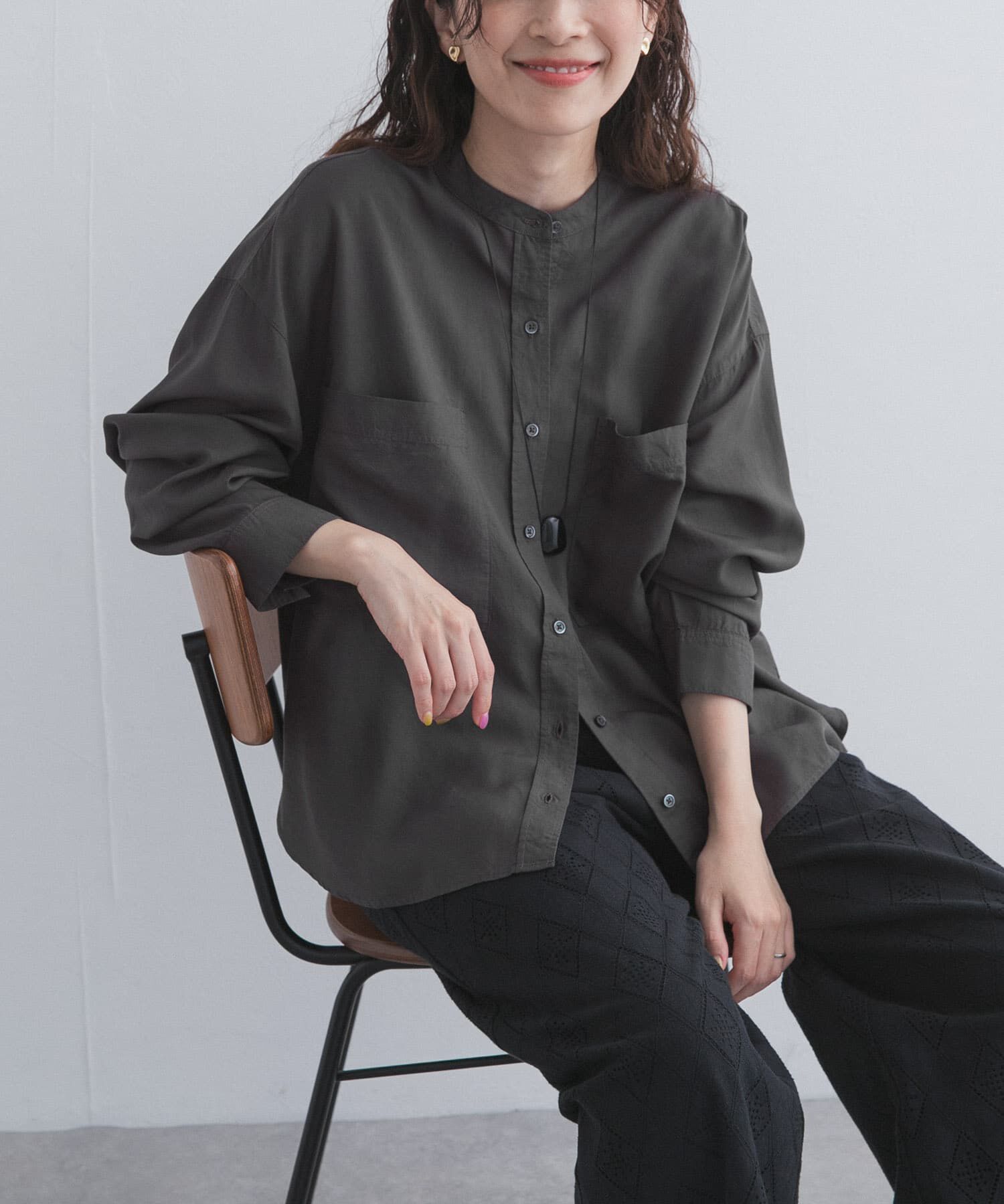 URBAN RESEARCH DOORS「ダブルポケットニュアンスシャツ 26AW」|シャツ・ブラウス|
