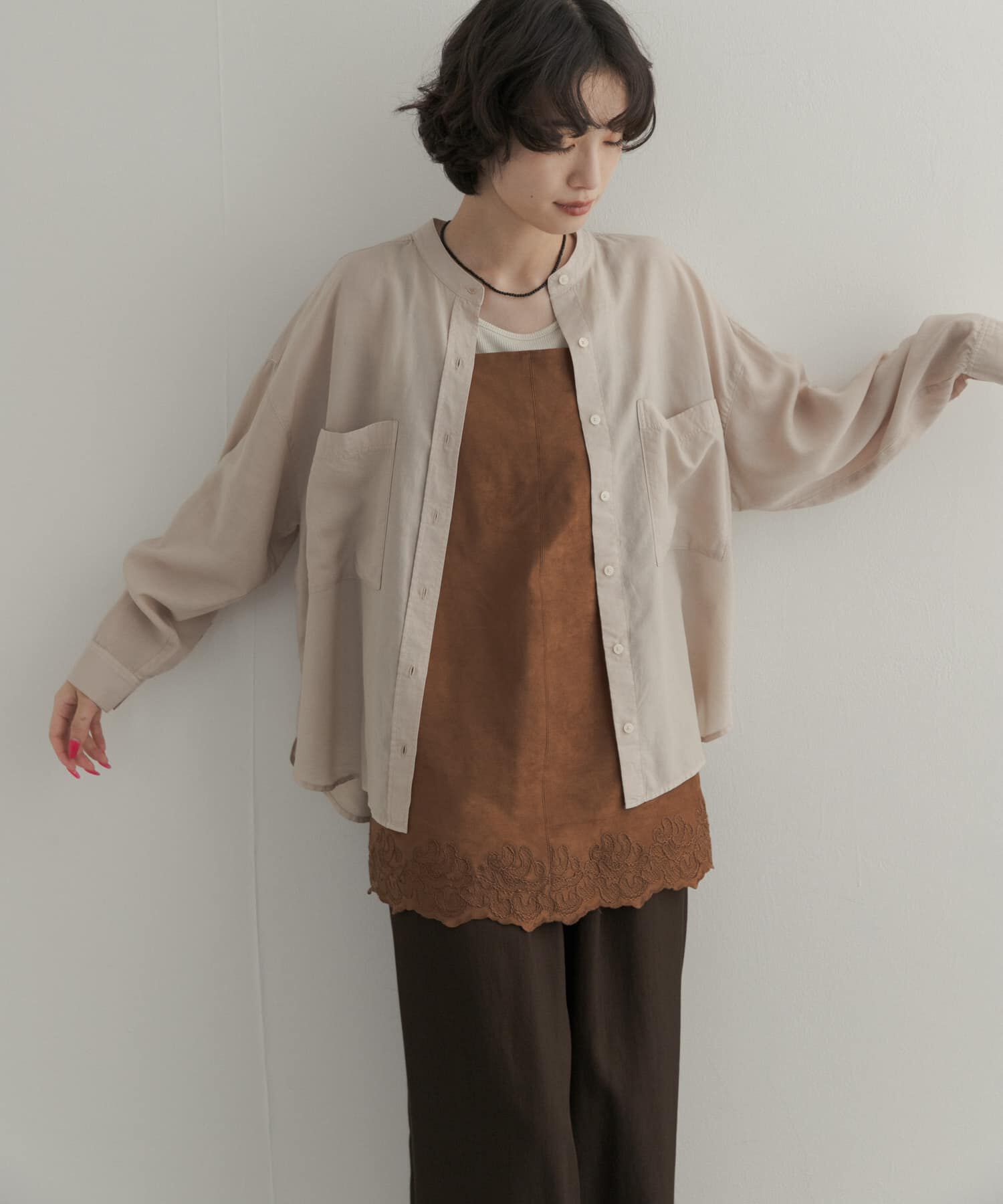 URBAN RESEARCH DOORS「ダブルポケットニュアンスシャツ 26AW」|シャツ・ブラウス|