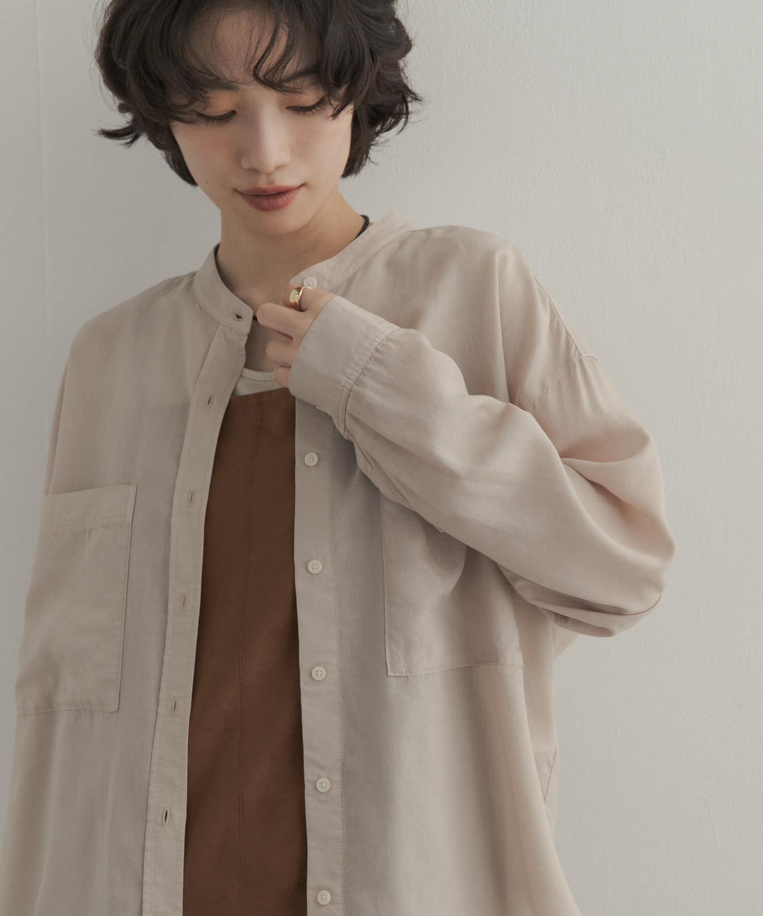 URBAN RESEARCH DOORS「ダブルポケットニュアンスシャツ 26AW」|シャツ・ブラウス|