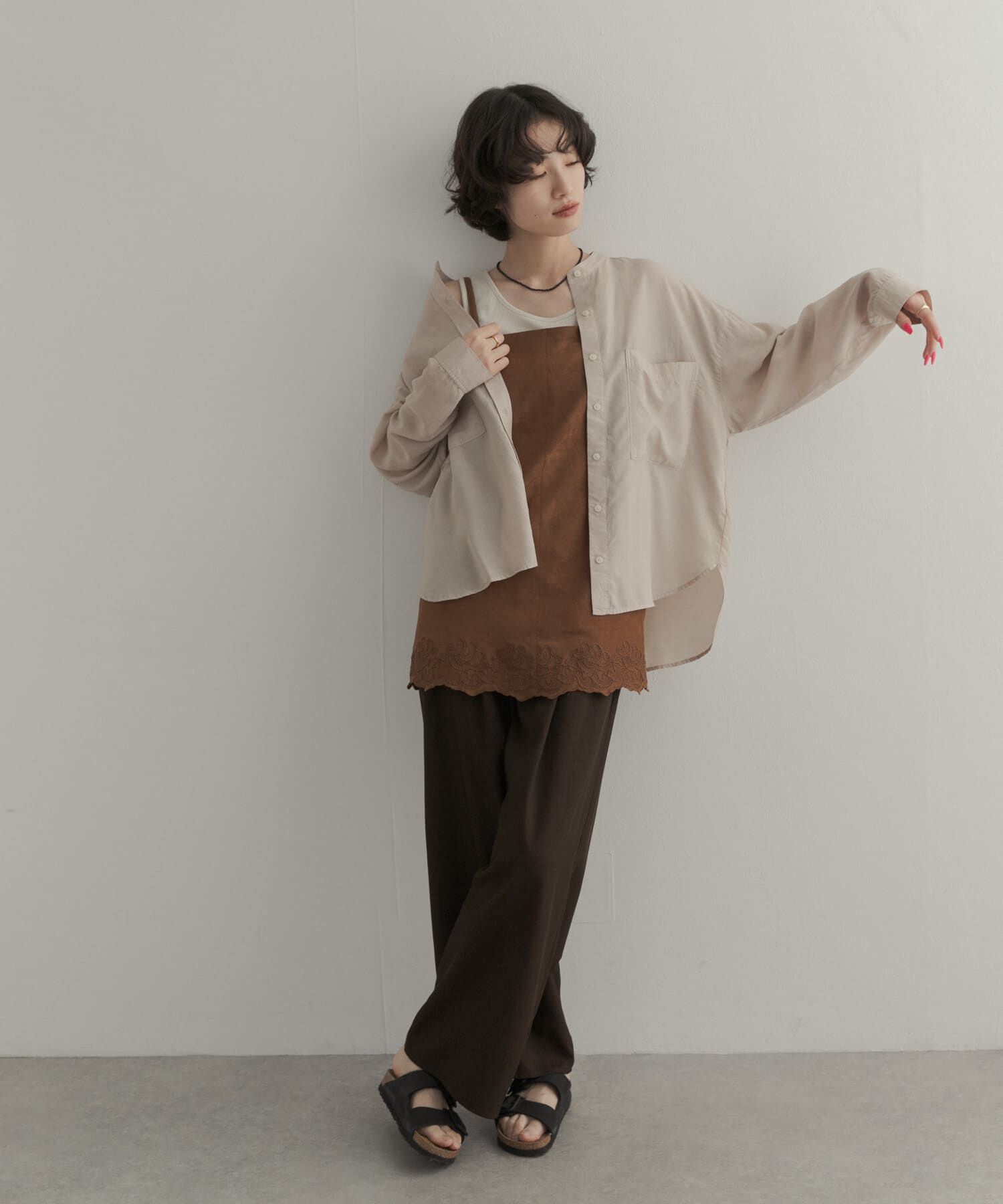 URBAN RESEARCH DOORS「ダブルポケットニュアンスシャツ 26AW」|シャツ・ブラウス|