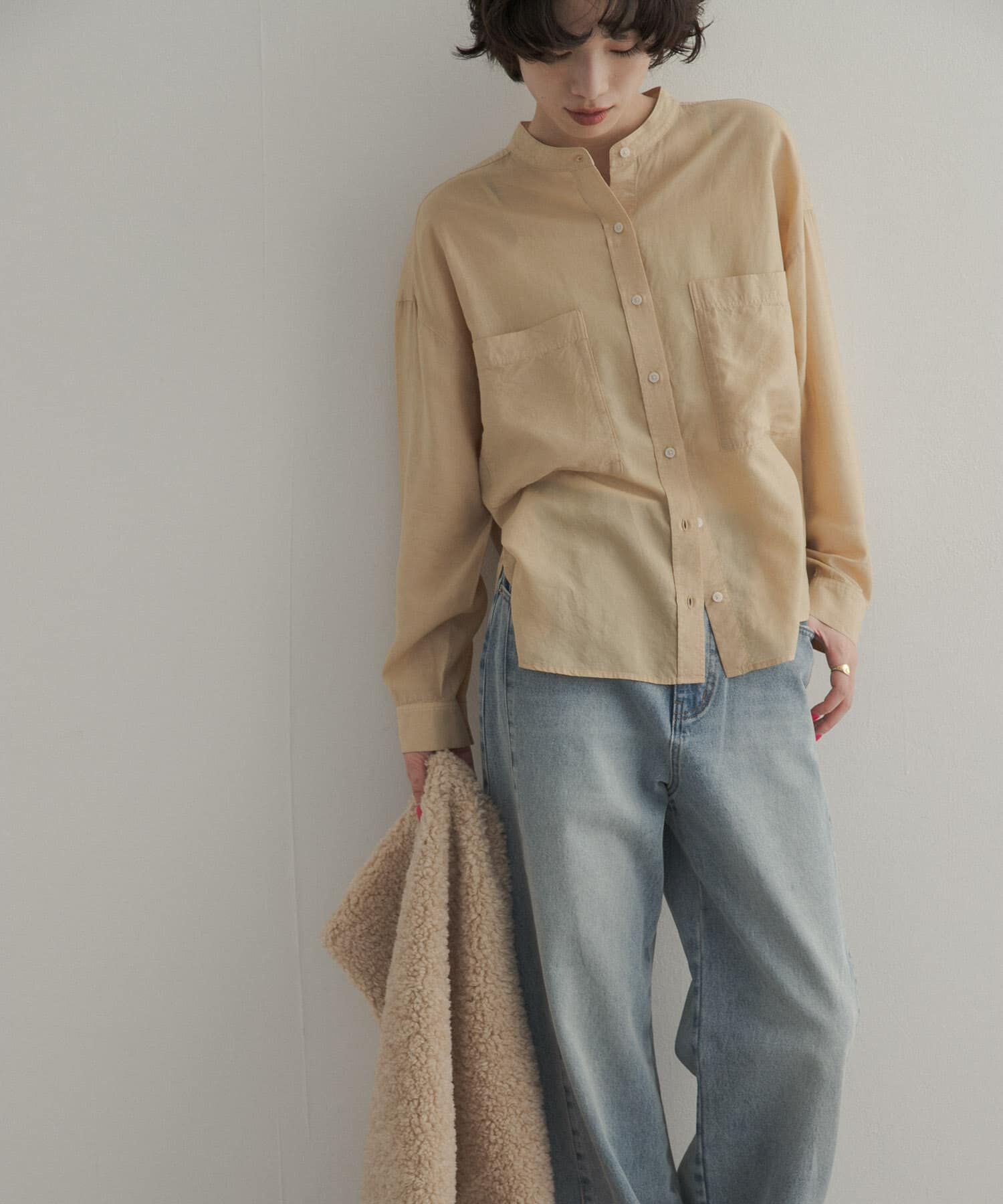 URBAN RESEARCH DOORS「ダブルポケットニュアンスシャツ 26AW」|シャツ・ブラウス|