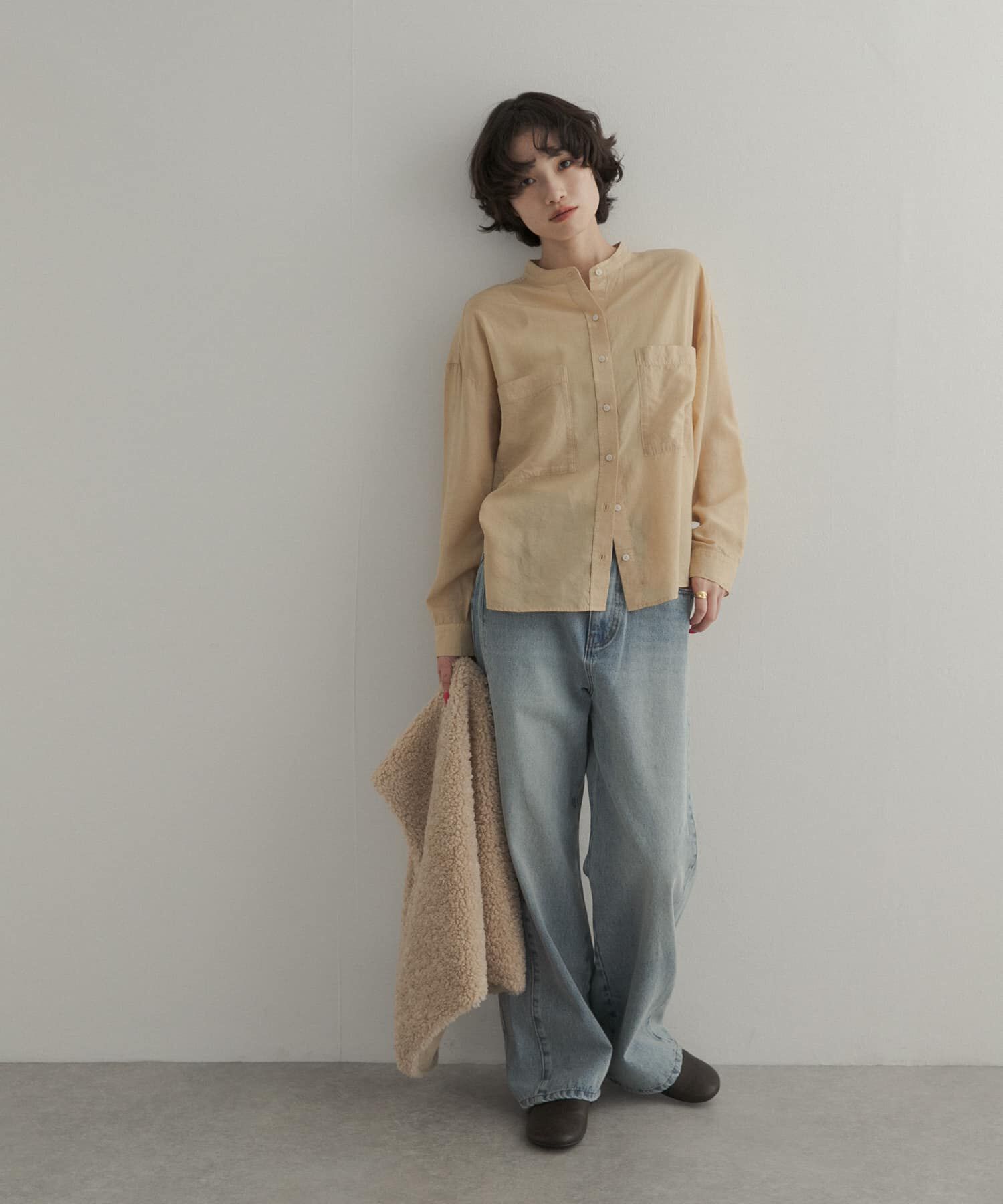 URBAN RESEARCH DOORS「ダブルポケットニュアンスシャツ 26AW」|シャツ・ブラウス|