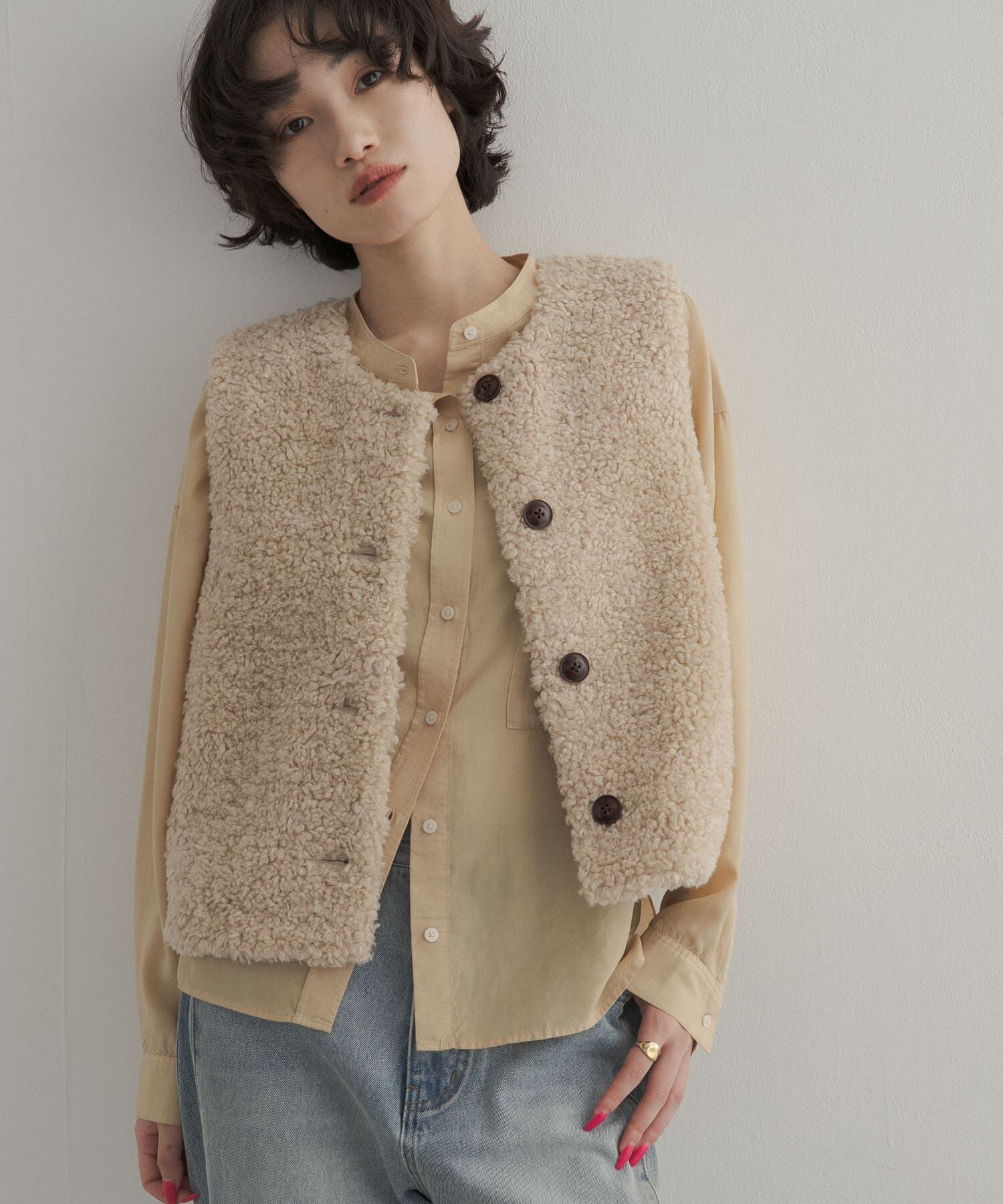URBAN RESEARCH DOORS「ダブルポケットニュアンスシャツ 26AW」|シャツ・ブラウス|
