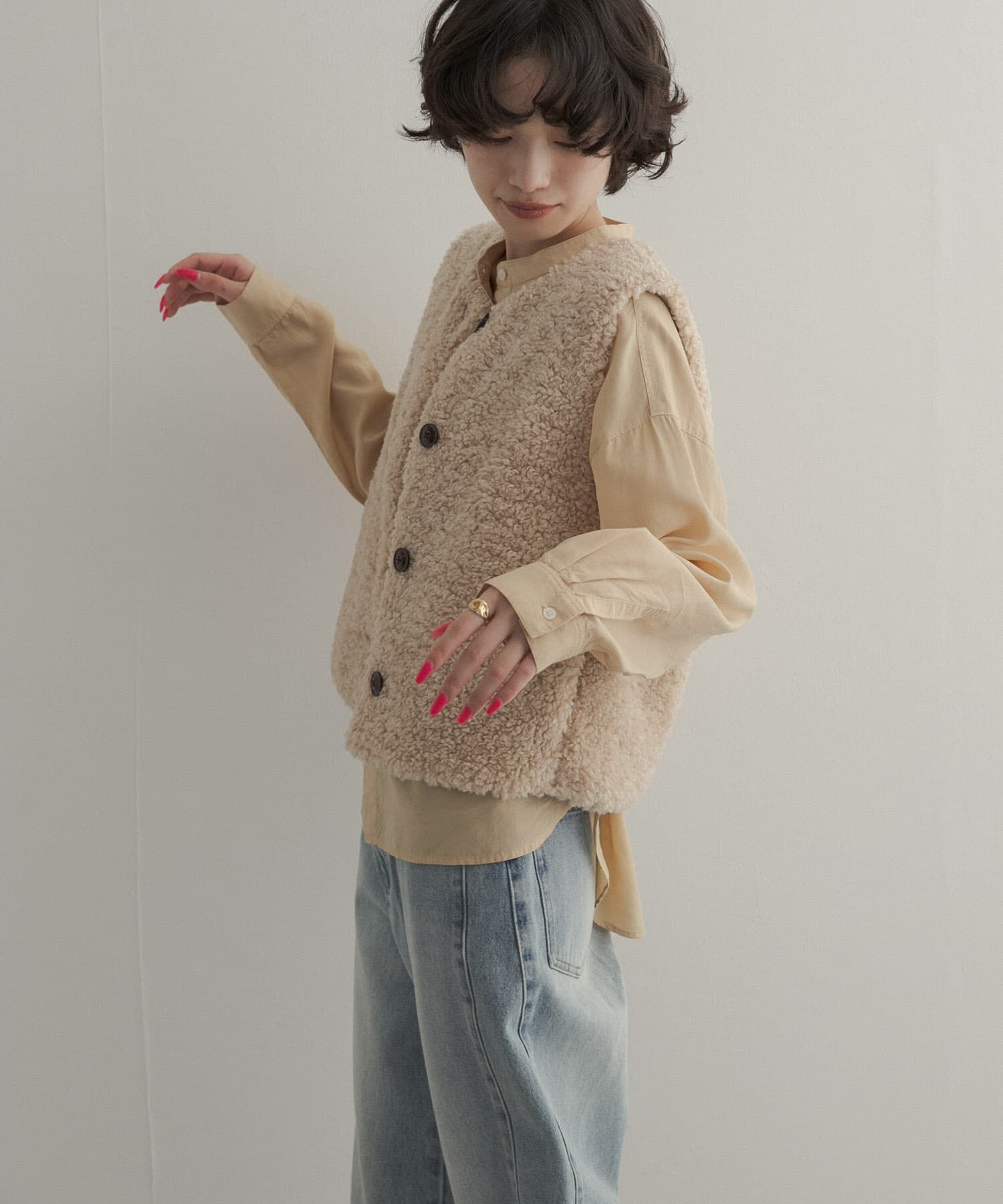 URBAN RESEARCH DOORS「ダブルポケットニュアンスシャツ 26AW」|シャツ・ブラウス|