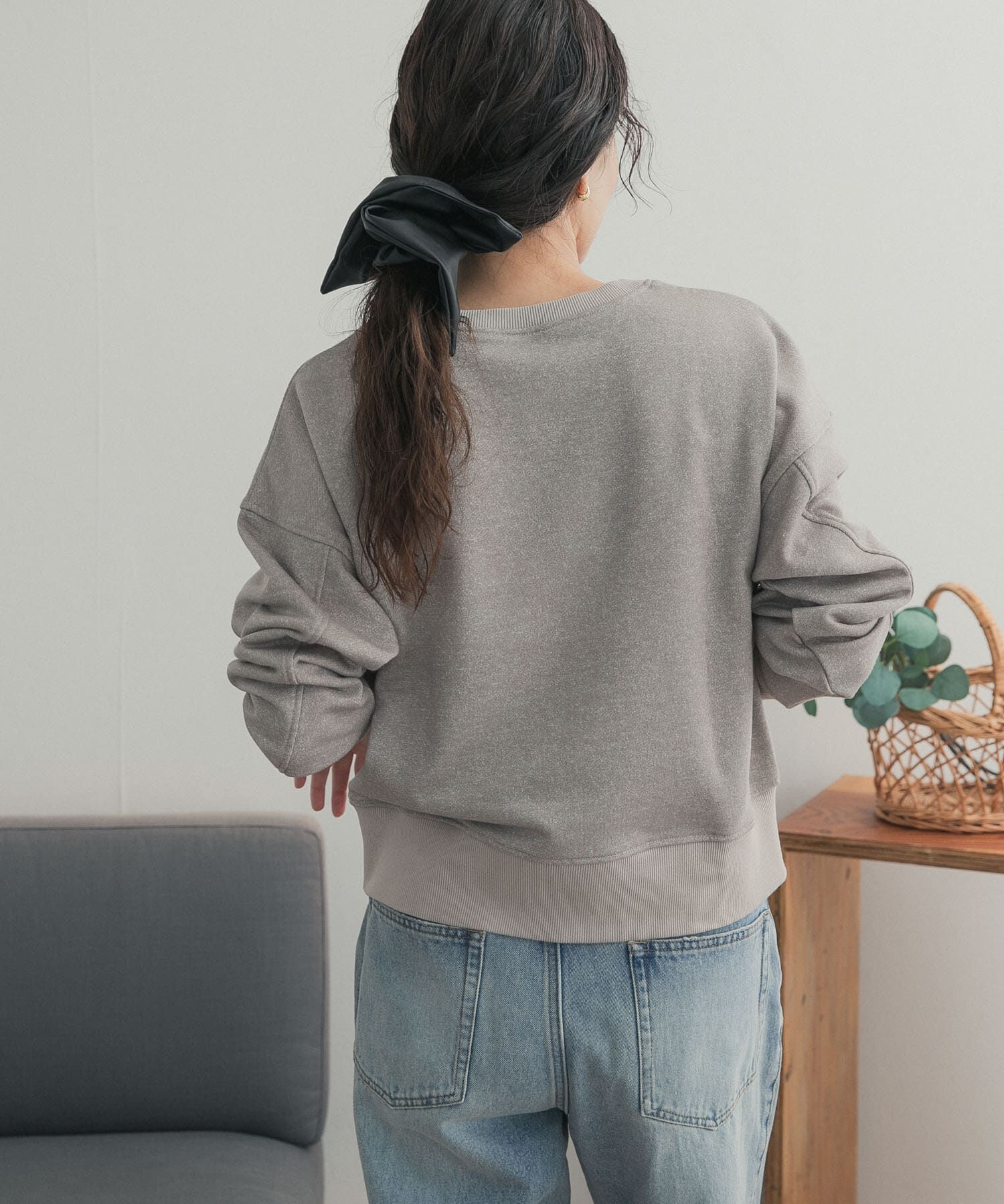 URBAN RESEARCH DOORS「コンパクトラメスウェット 26AW」|スウェット・ジャージ|