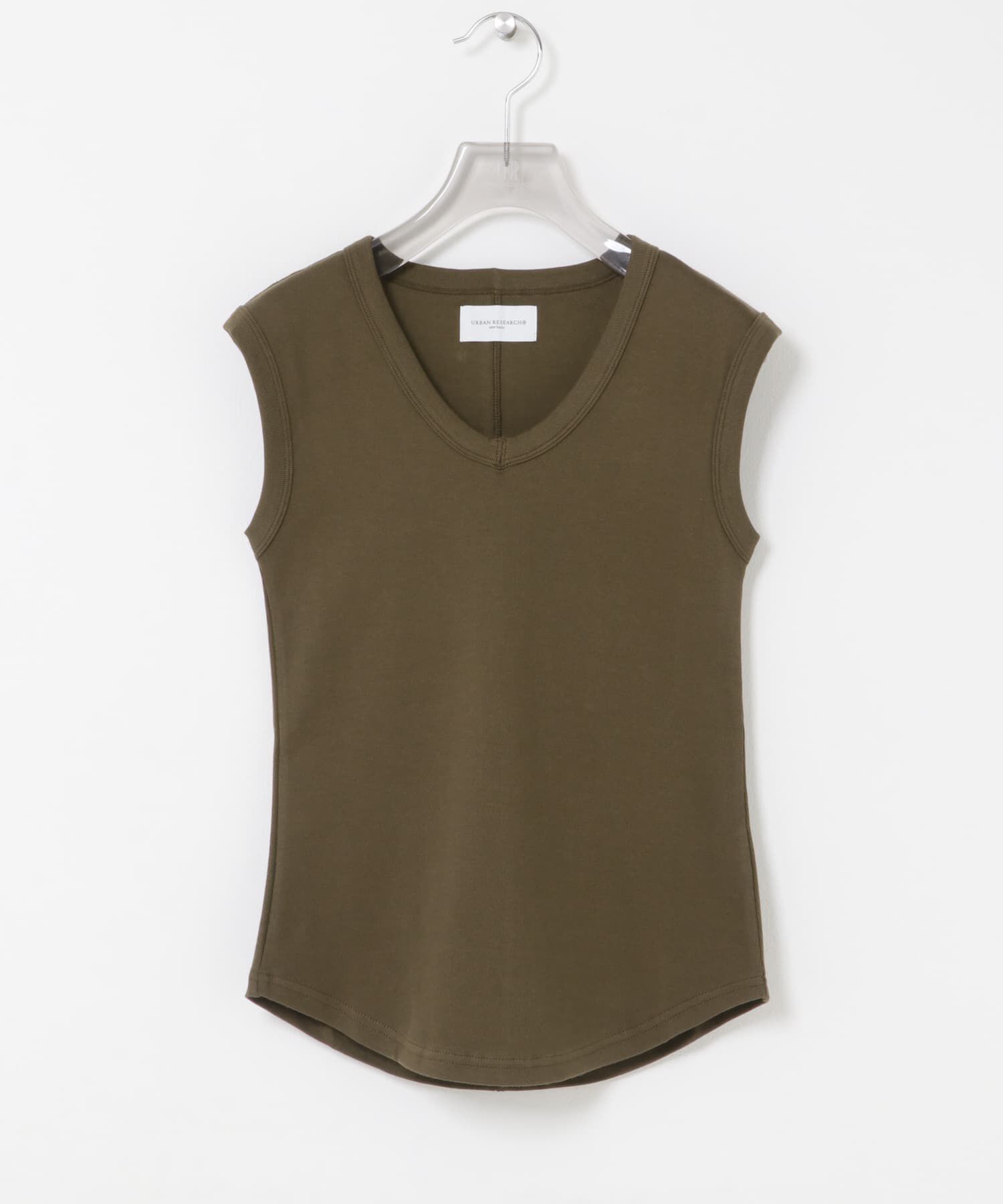 URBAN RESEARCH「new basic　BABY SKIN SLEEVELESS」|タンクトップ|カーキ