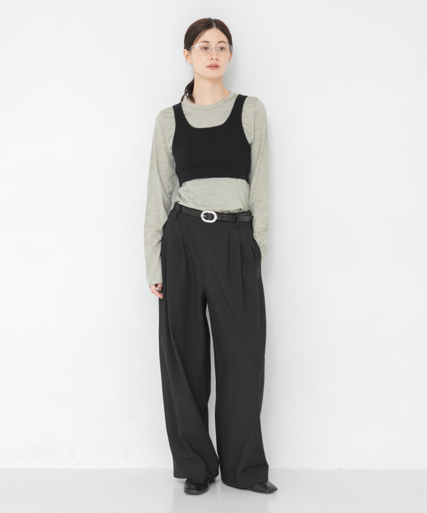 URBAN RESEARCH「new basic　WASHABLE WOOL CONTOUR TOP」|Tシャツ・カットソー|
