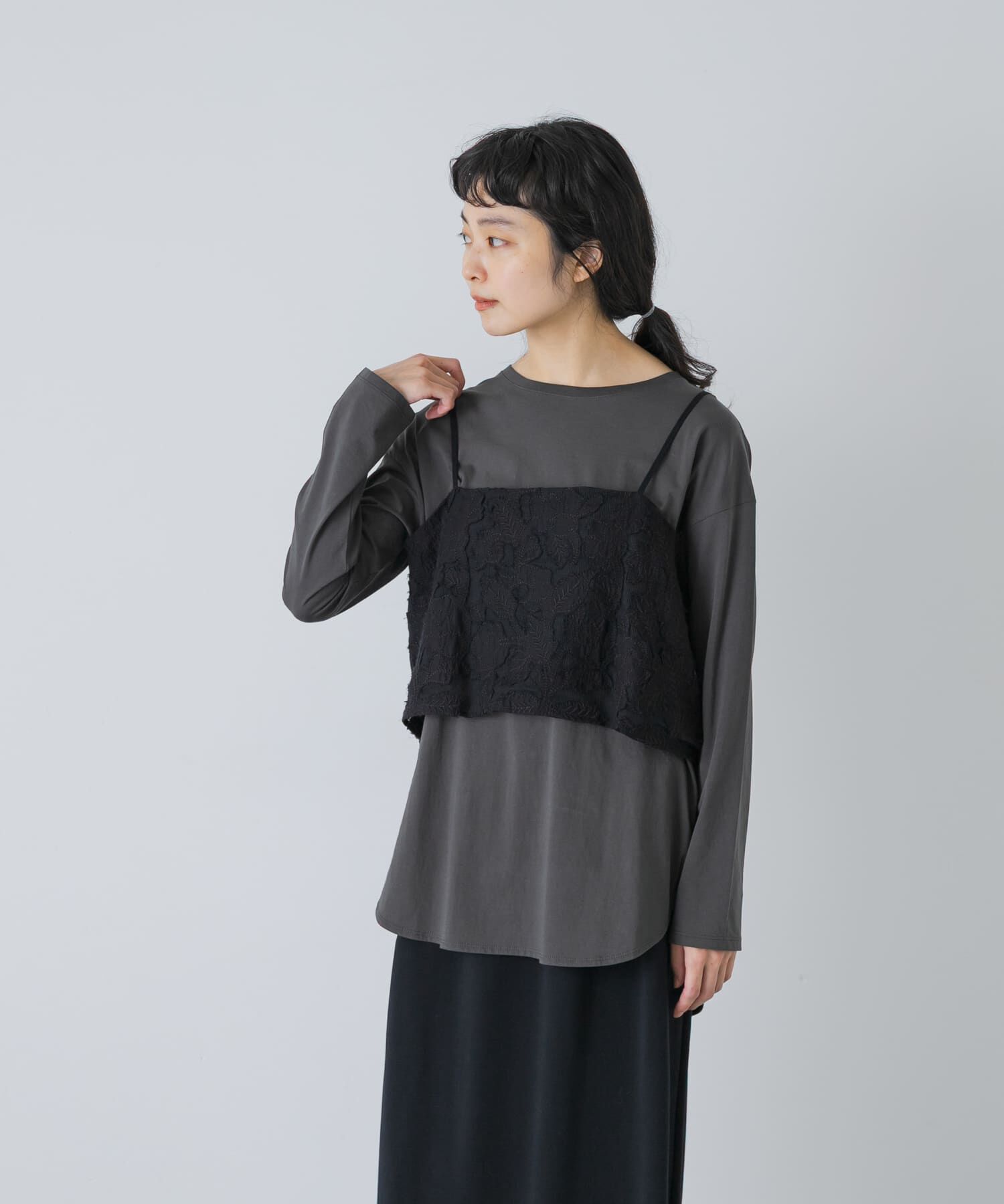 かぐれ「カッティング刺繍キャミソール」|キャミソール|