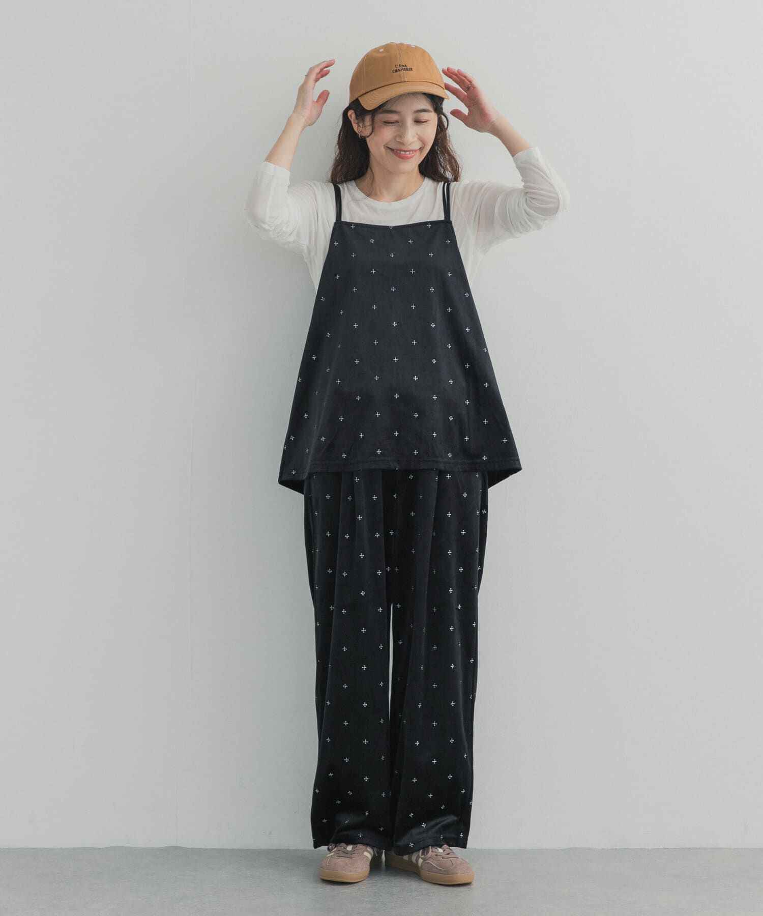 URBAN RESEARCH DOORS「刺繍ベロアキャミチュニック 26AW」|キャミソール|