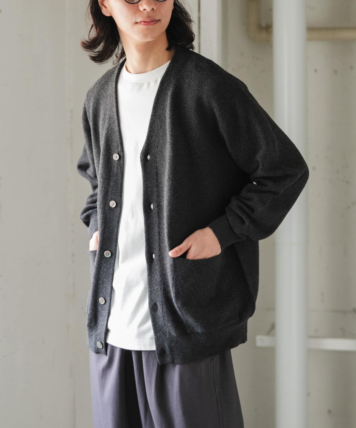 URBAN RESEARCH DOORS「FORK&SPOON　PROVORONE Vネックカーディガン」|カーディガン|