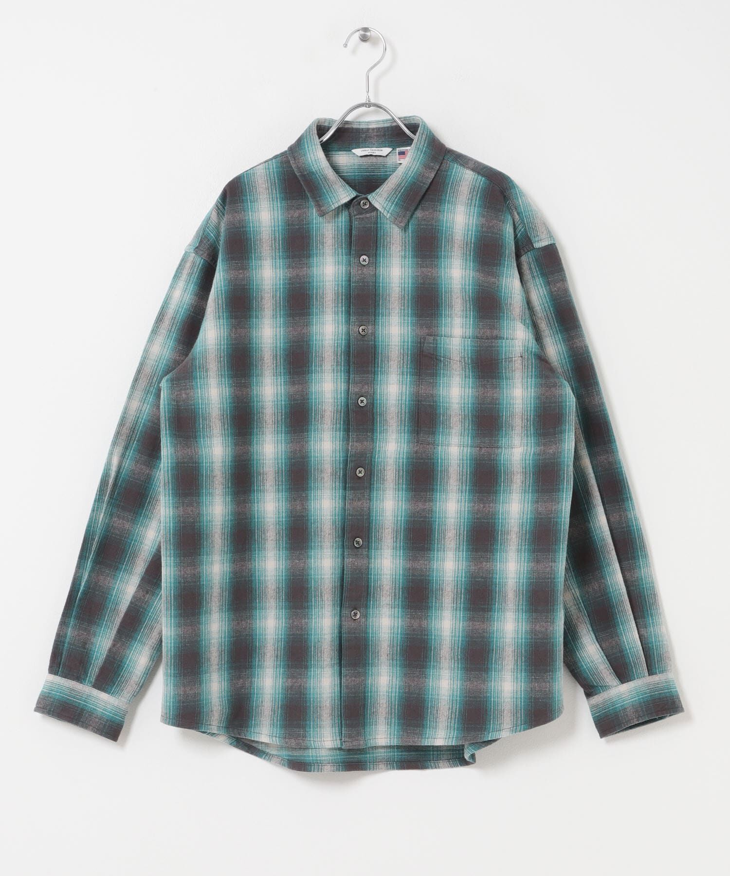 URBAN RESEARCH DOORS「『XLサイズ/WEB限定』USAコットン オンブレチェック シャツ」|シャツ・ブラウス|