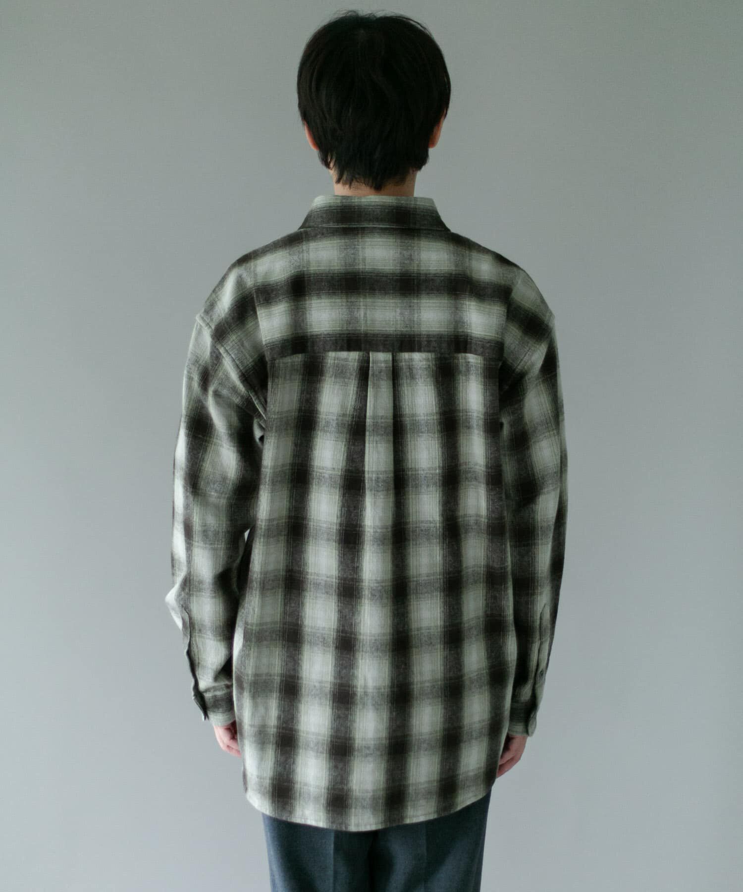 URBAN RESEARCH DOORS「『XLサイズ/WEB限定』USAコットン オンブレチェック シャツ」|シャツ・ブラウス|