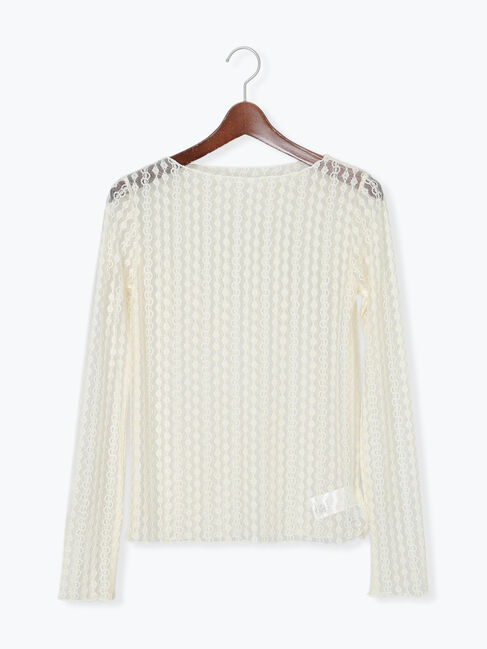 Te chichi「ストレッチレーストップス《2026 spring catalog item》」|Tシャツ・カットソー|クリーム