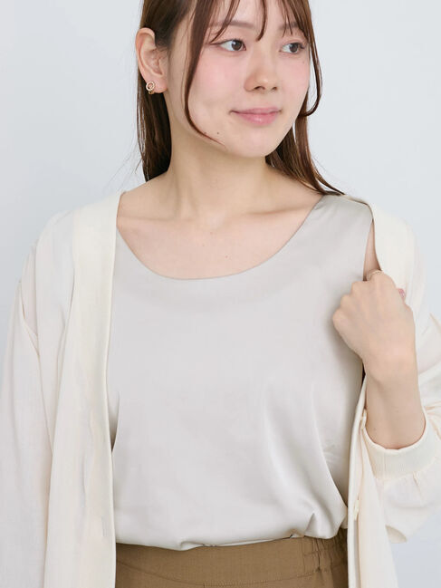 Te chichi「前後2WAYサテン&カットタンクトップ《2026 AUTUMN LOOK item》」|タンクトップ|グレー