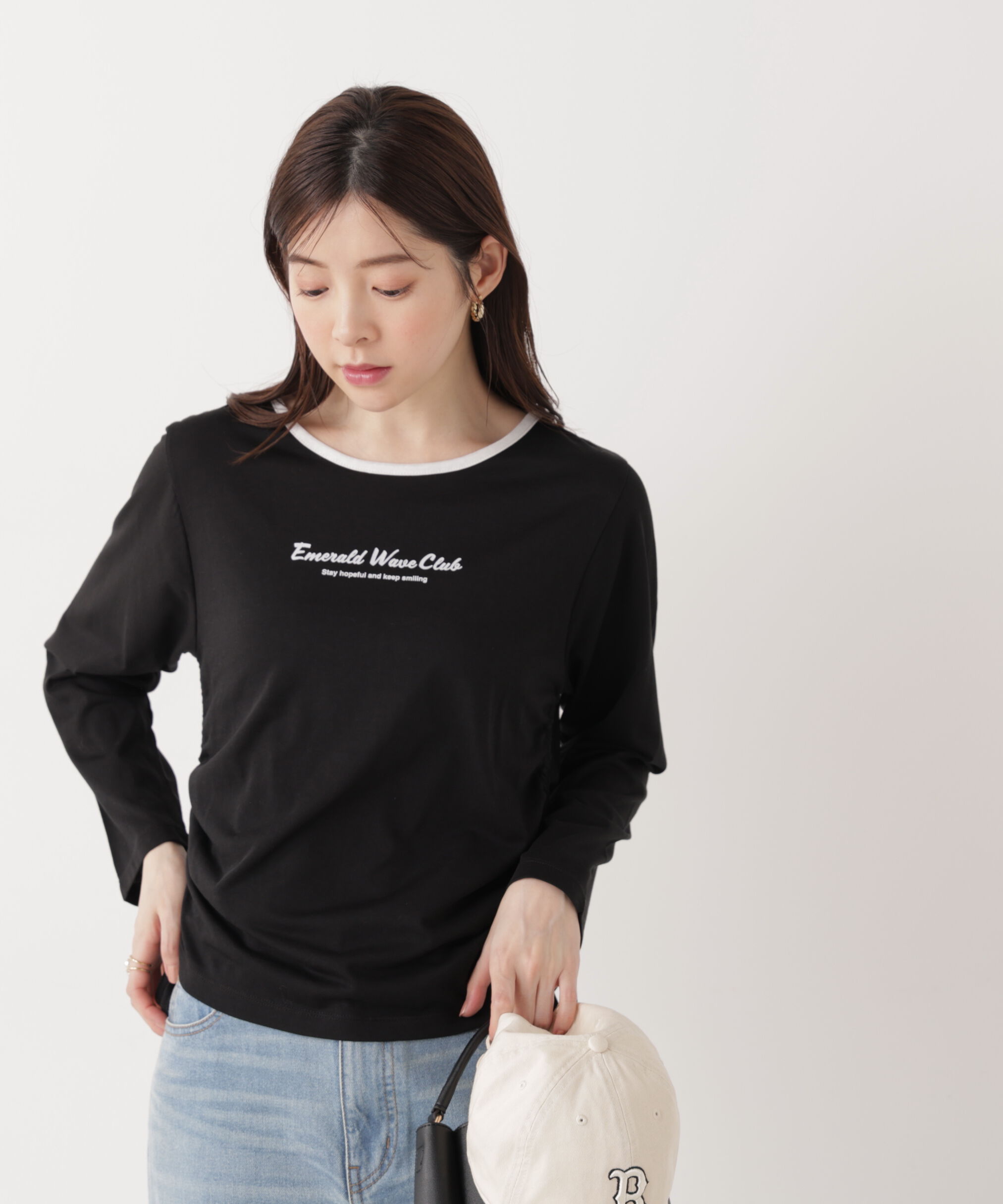 PROPORTION BODY DRESSING「〈a/mie〉ドロストシアートップス　　26SS」|Tシャツ・カットソー|