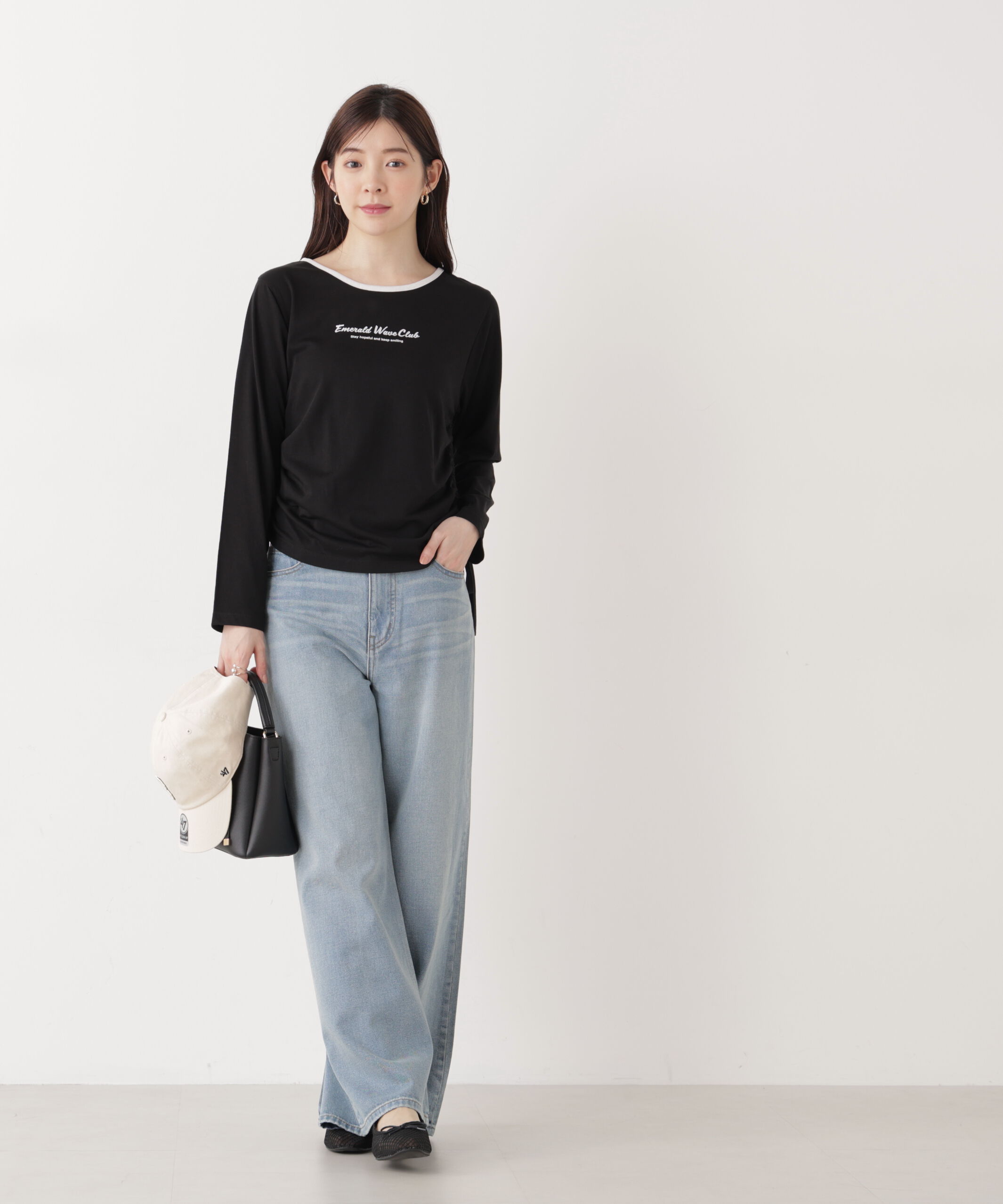 PROPORTION BODY DRESSING「〈a/mie〉ドロストシアートップス　　26SS」|Tシャツ・カットソー|