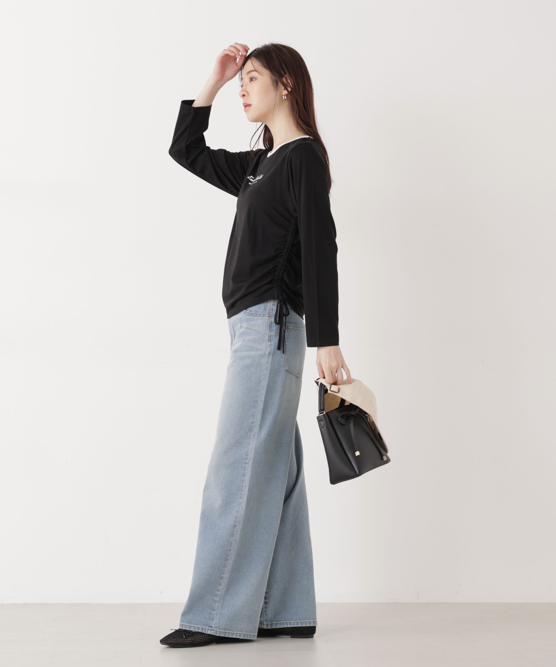 PROPORTION BODY DRESSING「〈a/mie〉ドロストシアートップス　　26SS」|Tシャツ・カットソー|