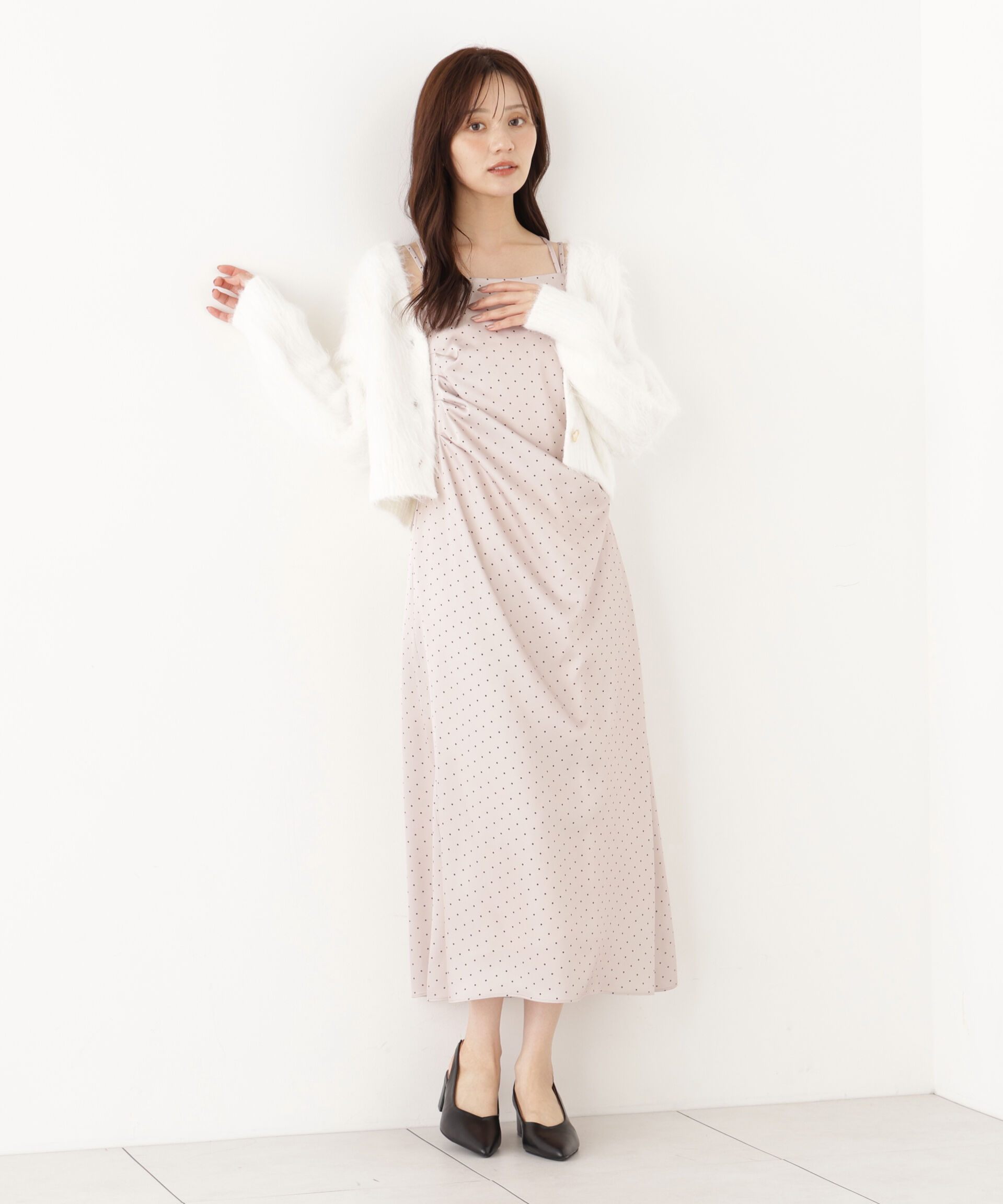 PROPORTION BODY DRESSING「タックキャミワンピース 26AW」|ワンピース|ピンクベージ