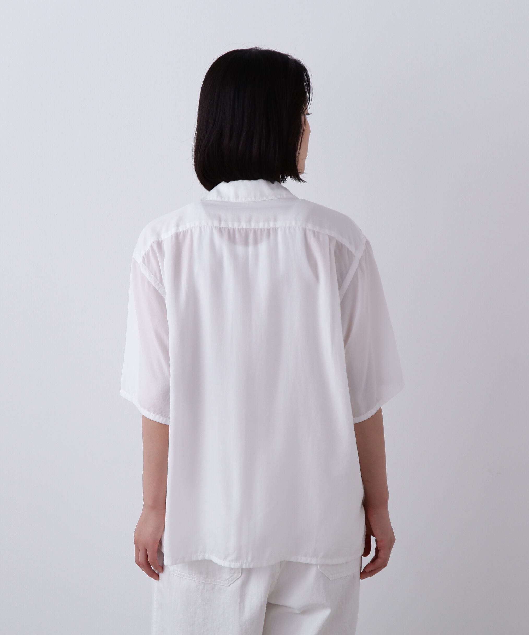 YLEVE 「Ｙ / TENCEL POPLIN OPEN COLLAR SHIRT」|シャツ・ブラウス|