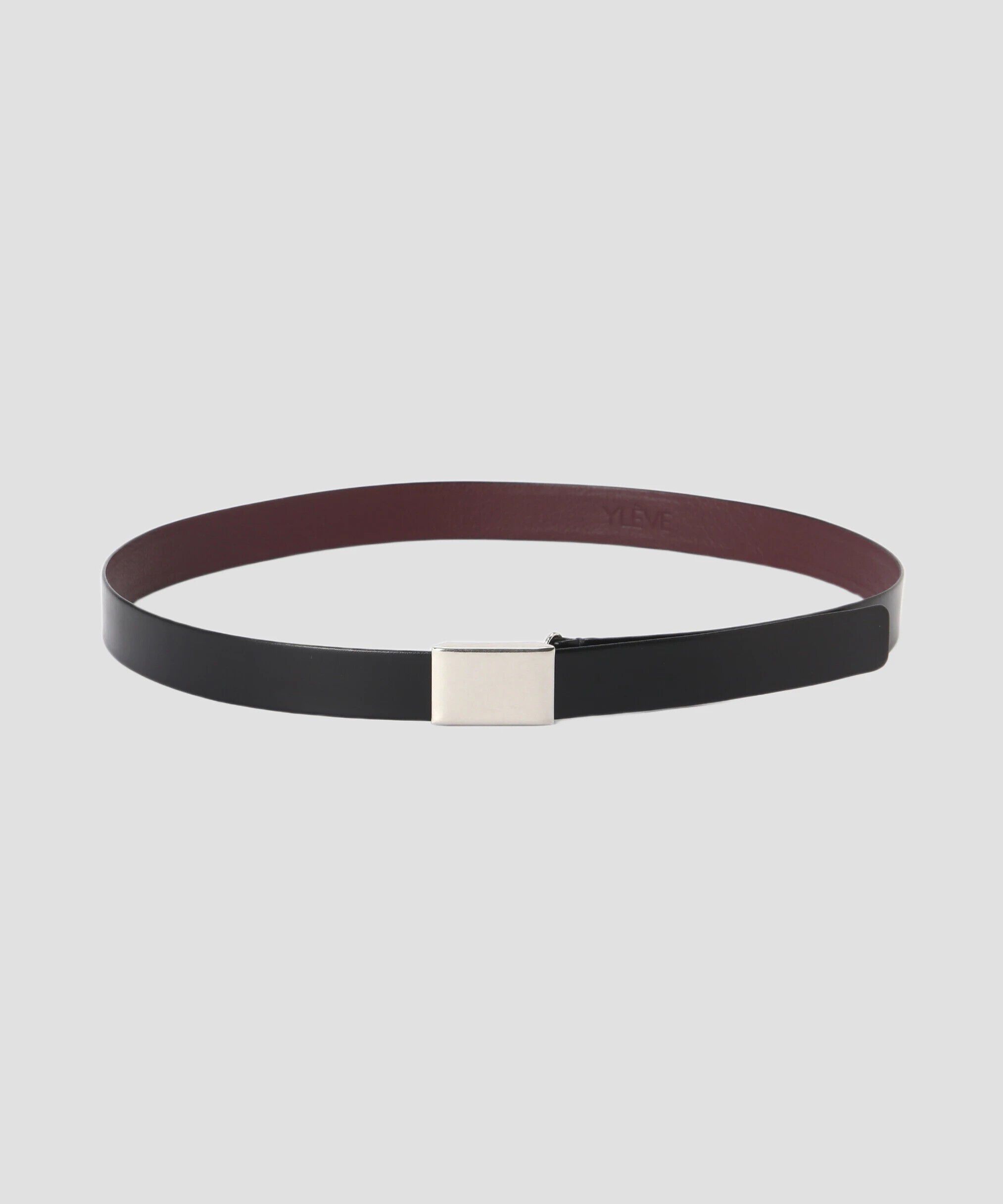 YLEVE 「YLEVE / LEATHER BUCKLED BELT」|ベルト|シルバー