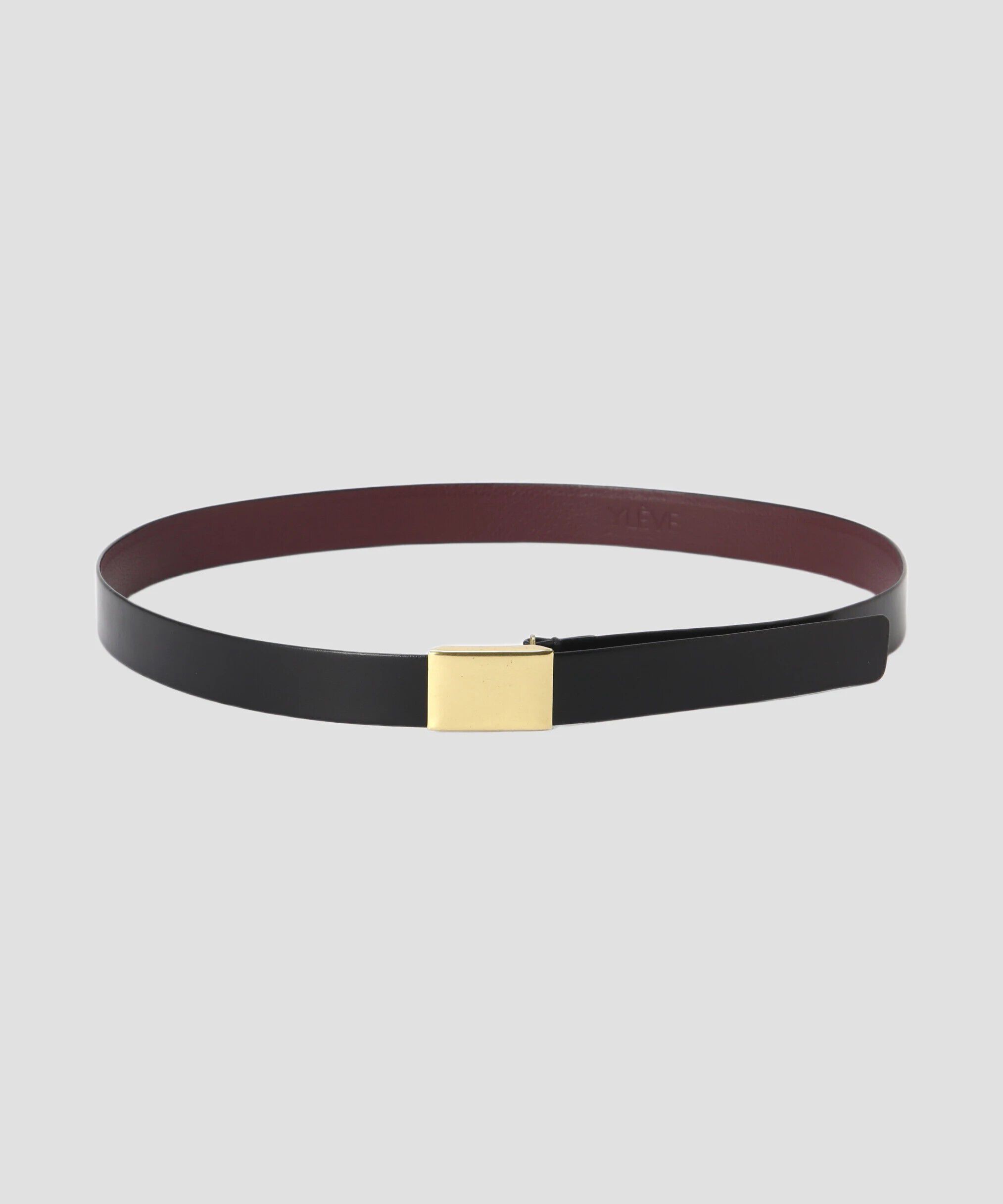 YLEVE 「YLEVE / LEATHER BUCKLED BELT」|ベルト|ゴールド1