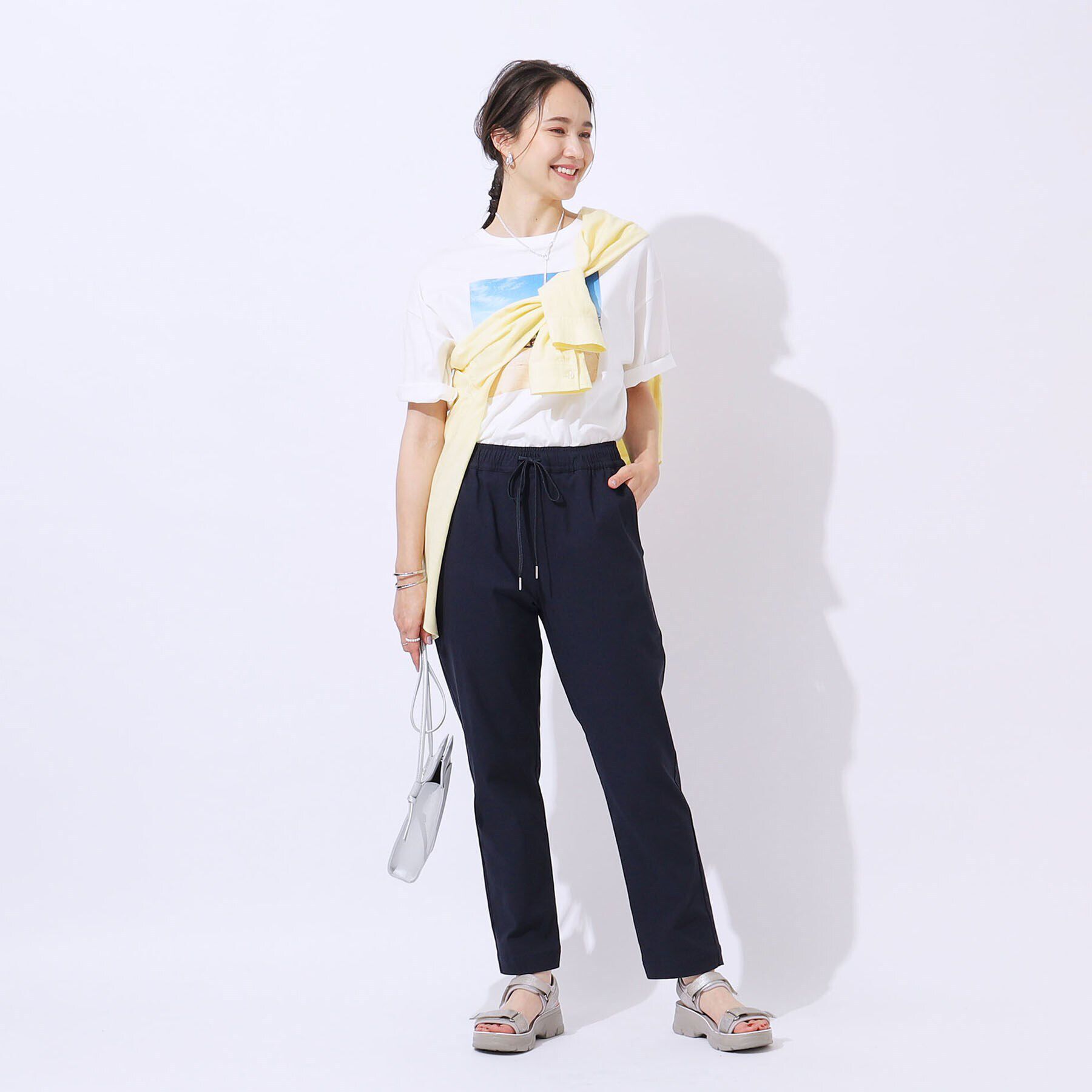 SHOO･LA･RUE「【SS-3L/無理せずスリム】 ぐんぐん伸びる イージーテーパードパンツ」|その他|