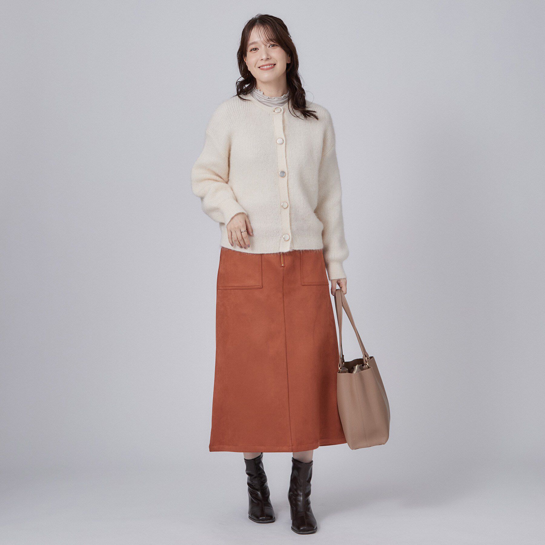 SHOO･LA･RUE「【S-LL】ゆるもこ シャギーニットカーディガン」|カーディガン|