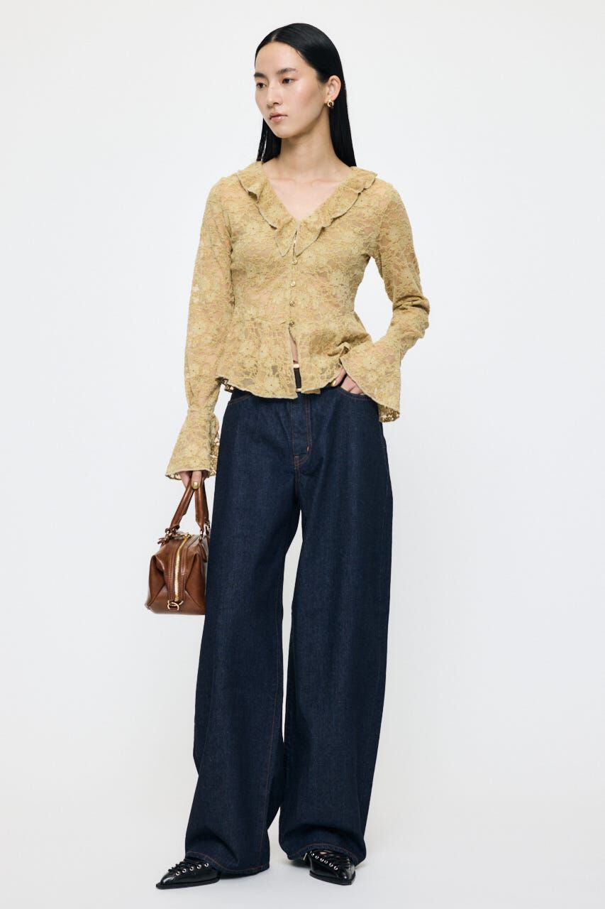 MOUSSY「MIDRISE CURVED WIDE ストレート」|デニム|