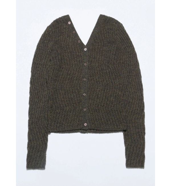 EMODA「【VEQUM】WAVING V NECK KNIT」|ニット・セーター|ブラウン