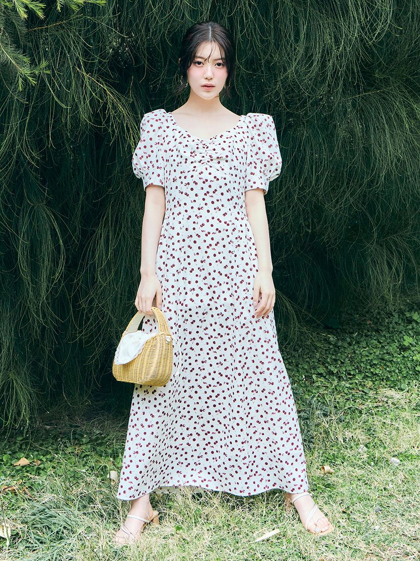 SNIDEL「【販路限定サイズあり】Sustainableフルーツプリントワンピース」|ワンピース|